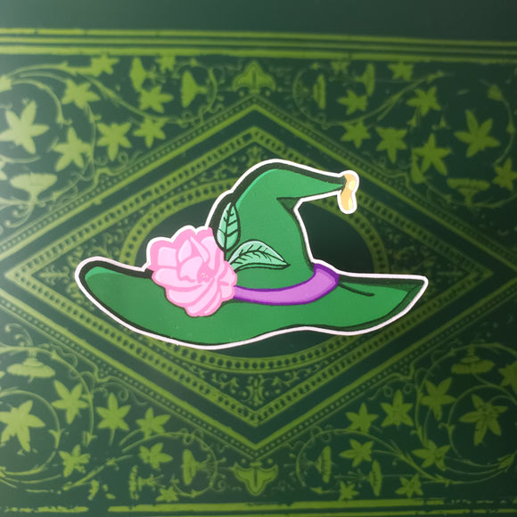Spring Witch's Hat Sticker