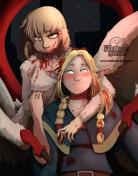 A Girl and Her Dragon Girlfriend Art Print – Manifested Dreams