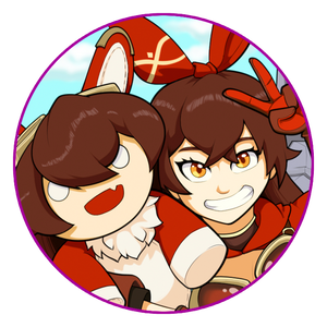 2.25" Button - Amber Genshin Impact Fanmerch