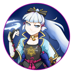 2.25" Button - Kamisato Ayaka Genshin Impact Fanmerch