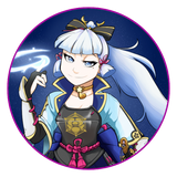 2.25" Button - Kamisato Ayaka Genshin Impact Fanmerch