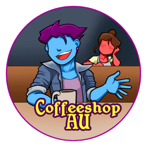 2.25" Button - Coffeeshop AU Trope