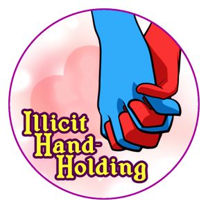 2.25" Button - Illicit Hand Holding Trope