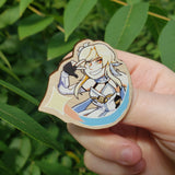 Wooden Pin - Traveler Lumine Genshin Impact