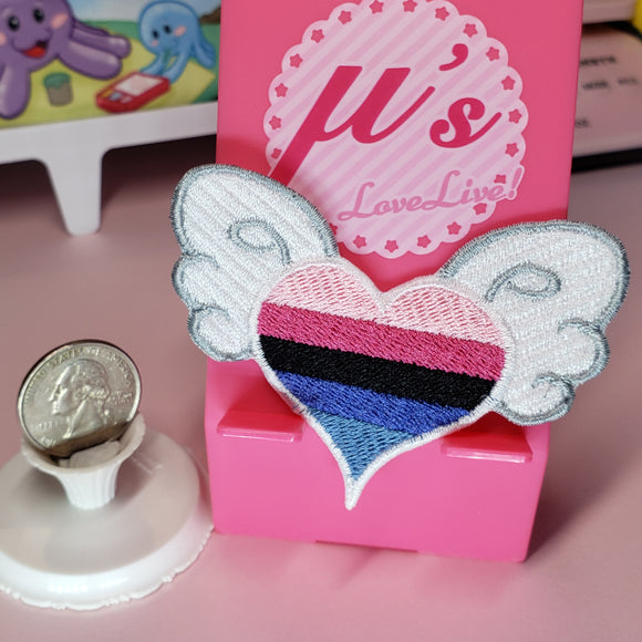 Omnisexual Heart Pride Flag Patch or Pin